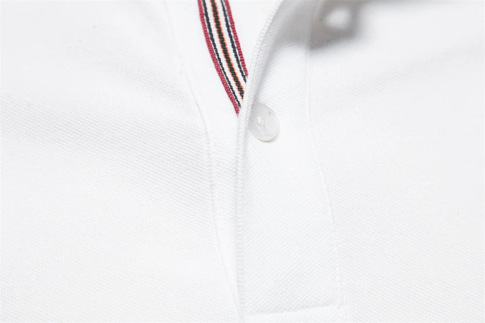 Men's Cotton Polo Shirt – Solid Colors, Relaxed Fit