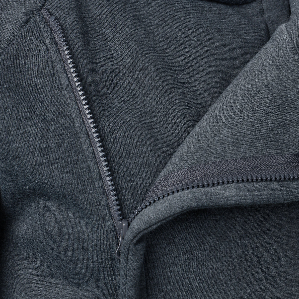 Autumn winter men's solid color hooded top Long sleeve side zipper design hoodie