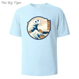 Unisex Color Painting Cotton Crew Neck T-Shirt