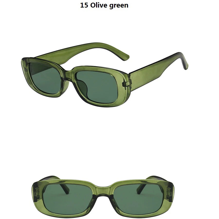 28 PCS Rectangle Sunglasses | UV400 Unisex Set