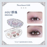 Flower Knows Strawberry Rococo Moonlight Mermaid Jewel Eyeshadow Palette 5 Colors Pearlescent Mashed Potatoes 2023