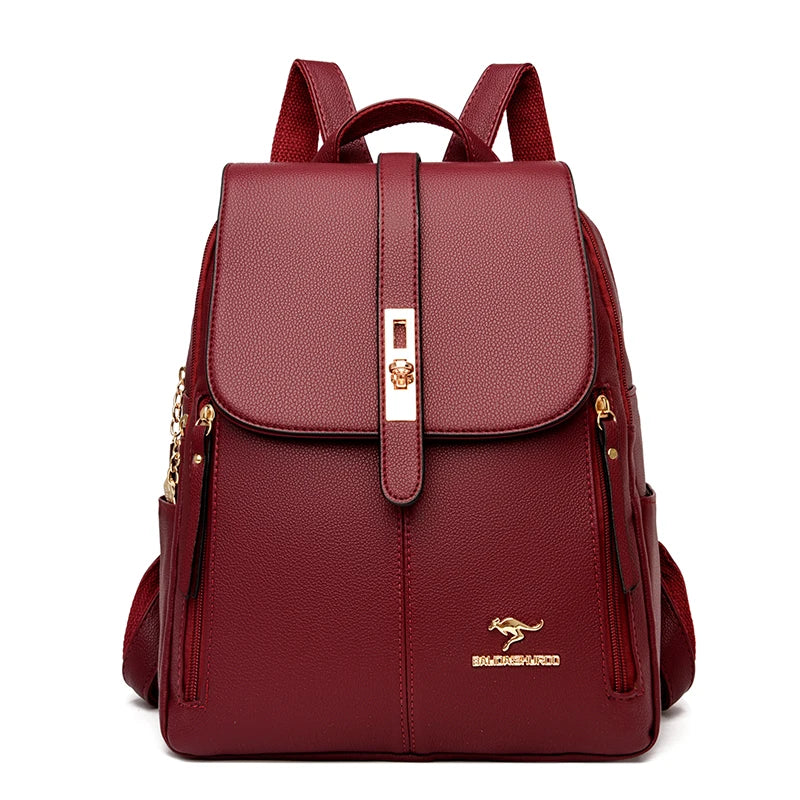 Luxury Vintage Leather Backpack