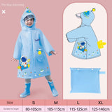 Kids' Whimsical Waterproof Raincoat with Backpack Space