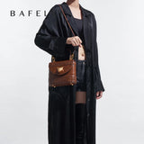 BAFELLI HANDBAG 2026 WOMEN'S NEW CROSSBODY LEATHER PURSE EVENING BAG CROCODILE GRAIN DESIGNER BUCKET CAT LUXURY BRAND FASHION