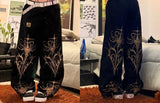 Pink Dragon Streetwear Gothic Baggy Jeans