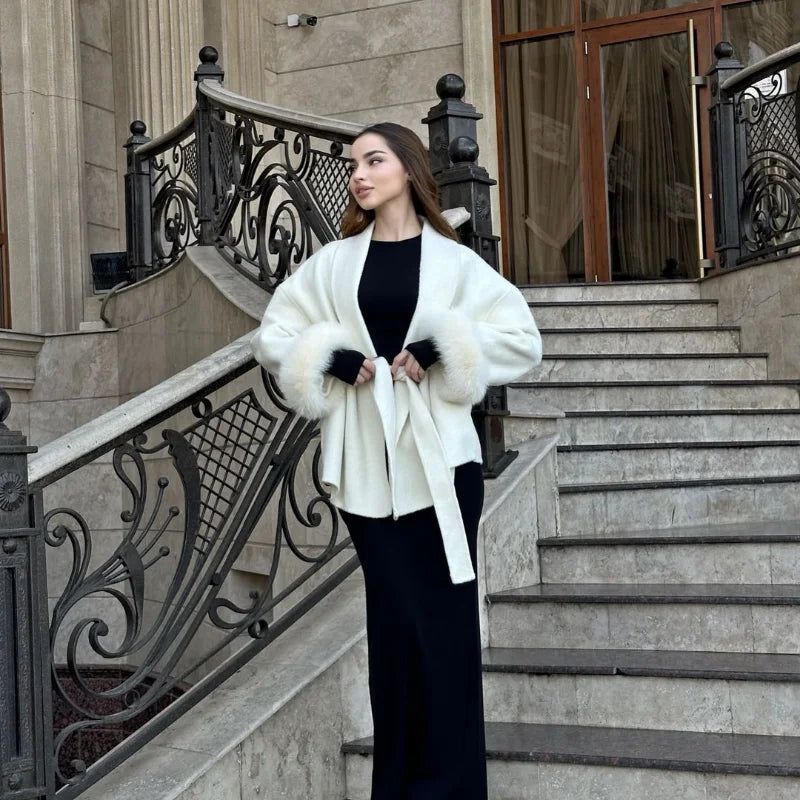 Women’s Casual Lapel Woolen Coat
