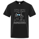 Funny Cool Cat Printed T-shirt