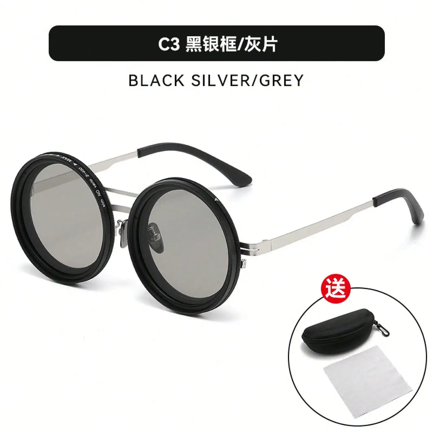Unisex Retro Polarized Sunglasses – ND9 Rotating Filter