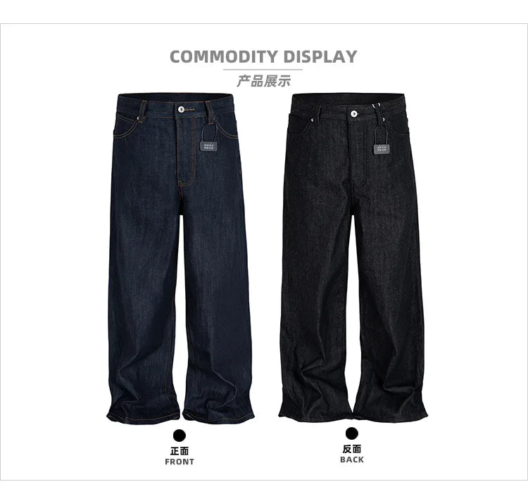 MIJKO Men's Relaxed Straight Denim Jeans – M to XXL