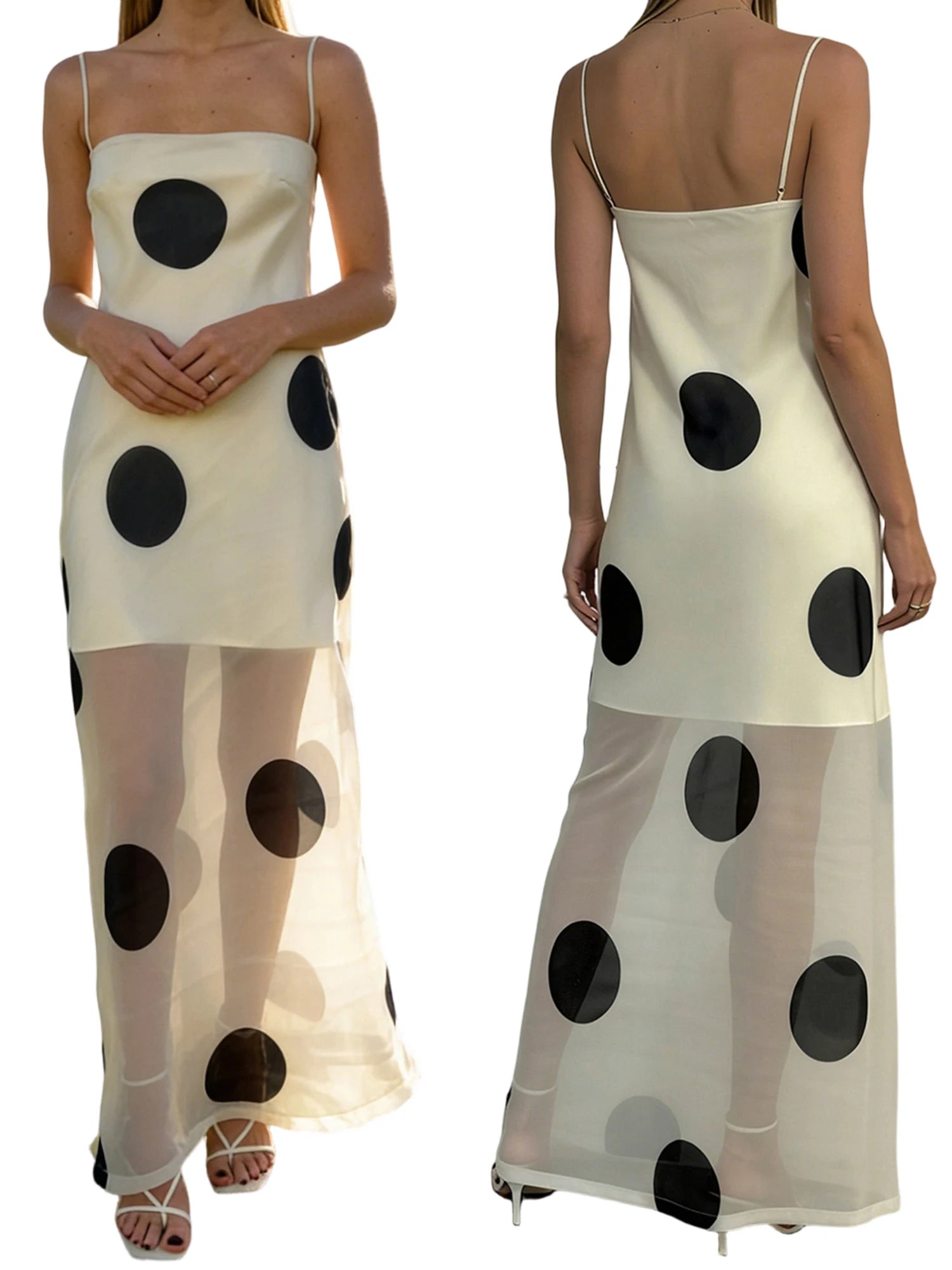 Floral Print Mesh Maxi Dress