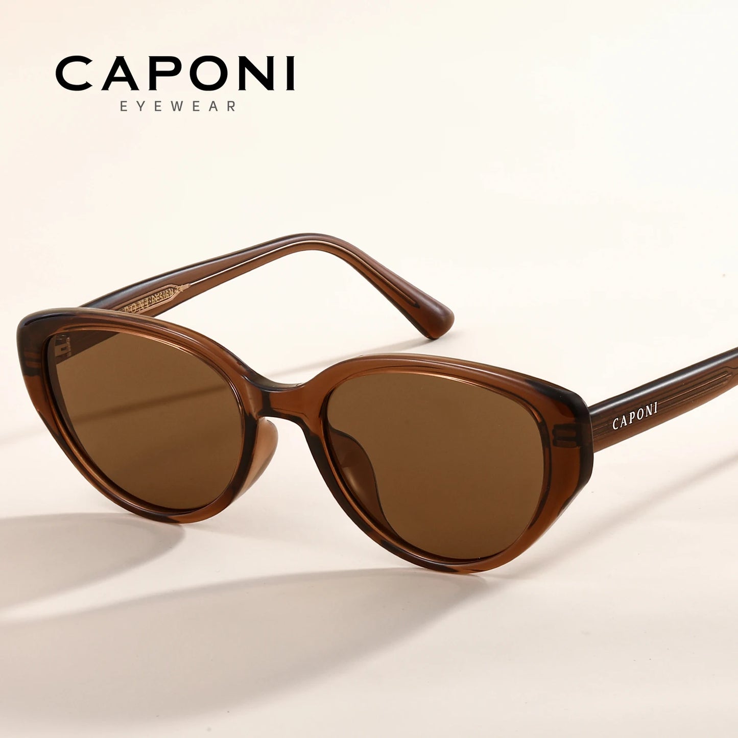 CAPONI Cat Eye Polarized Sunglasses for Women