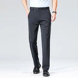 Men's Stretch Suit Pants — Slim Straight Business Formal Trousers
