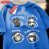 Mocha Latte Cat Graphic Tee