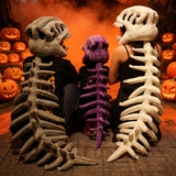 115cm Cosplay Wearable Dinosaur Skeleton Headgear Funny Party Decor Doll Soft Stuffed Animal Soft Plush Halloween Game Prop Gift