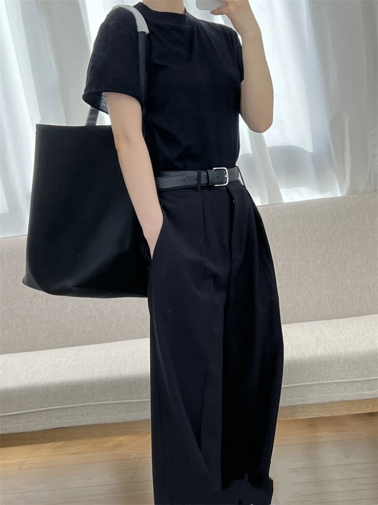 25 year new cowhide lychee pattern single shoulder commuting versatile large capacity bucket bag