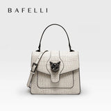 Bafelli Genuine Leather Structured Shoulder Bag