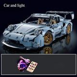 Technical Racing Sport Car Model Building Blocks technic adults 1:14 DIY Supercar Brick Puzzle Toys Kid Adult Gift（1200+granule）