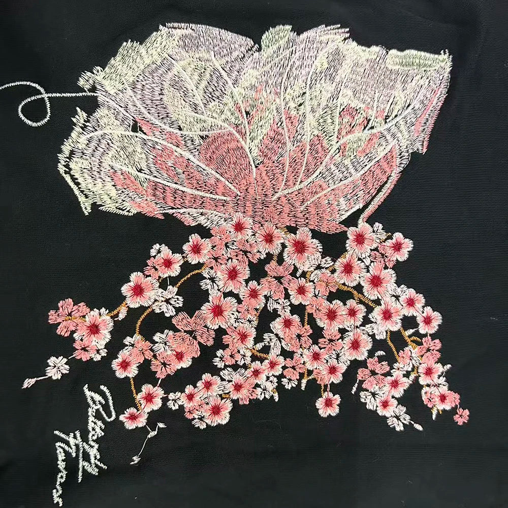 Men’s Butterfly Embroidered Cotton Hoodie