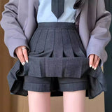 High-Waist Pleated Mini Skirt