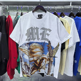 MIXED EMOTION Oversized Cotton Rhinestone T-Shirt