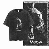 DB Cat Acid-Washed Graphic Tee