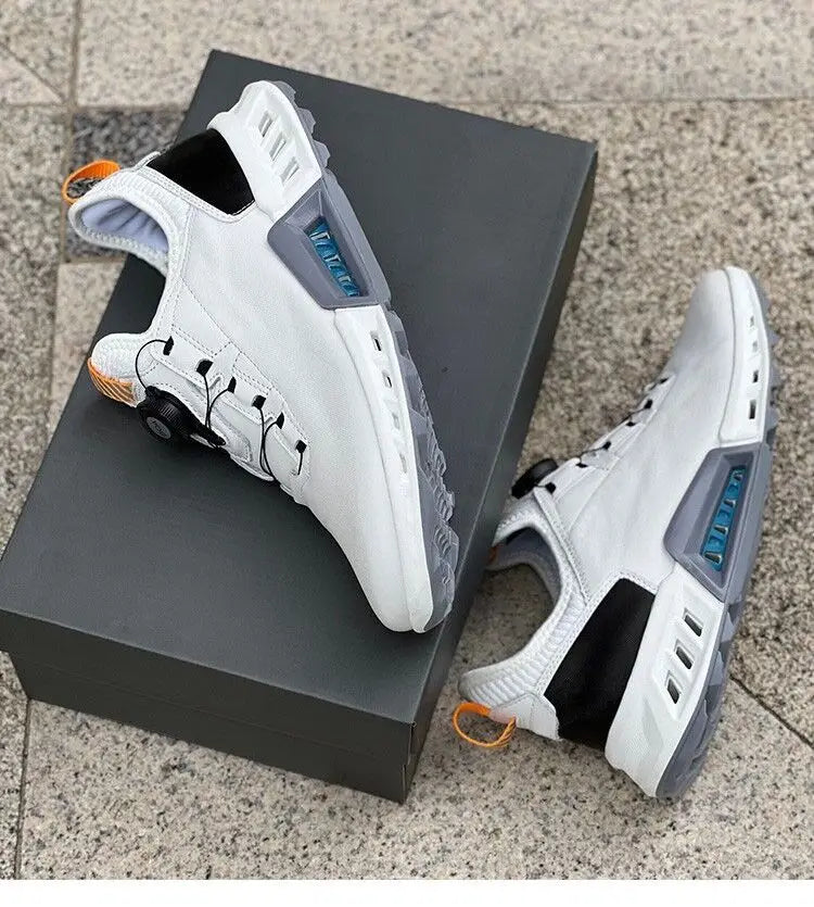 Men's Golf Shoes – Genuine Leather Athletic Sneakers