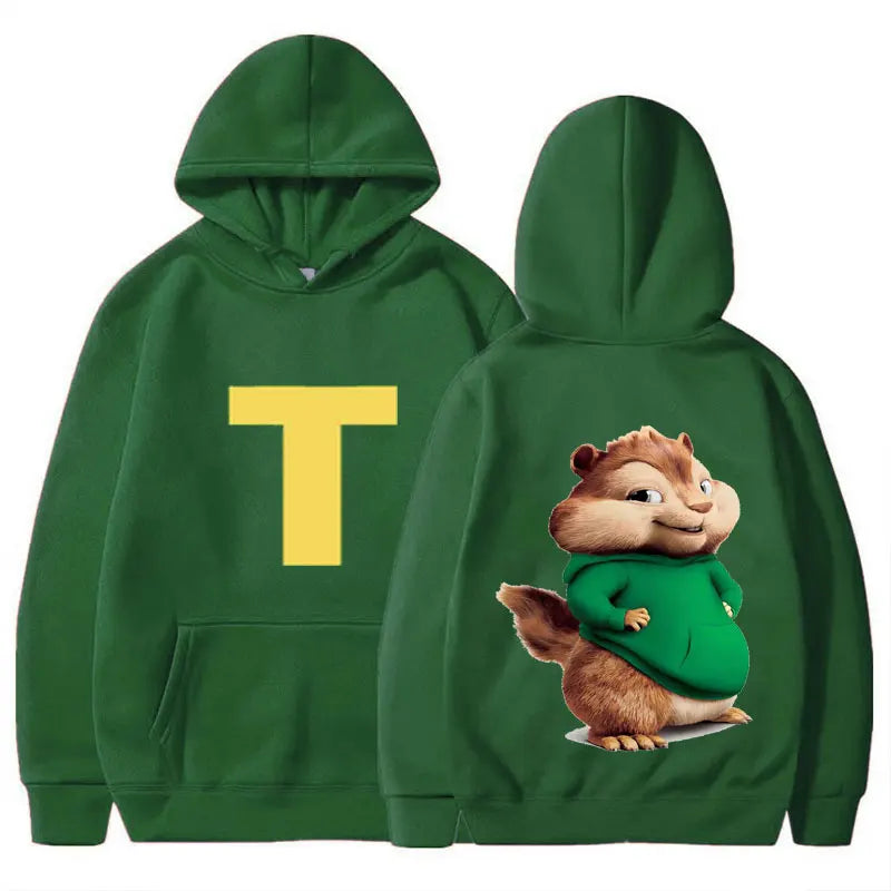 2026 Fashion Neutral Casual Sports Men's and Women's Hoodies Alvin Chipmunk Halloween Men's and Women's Hoodies Trendy Clothing
