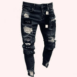 Men’s Ripped Stretch Denim Jeans