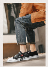 Men's Plus Size Canvas Sneakers — Breathable Lace-Up Casual Flat Shoes