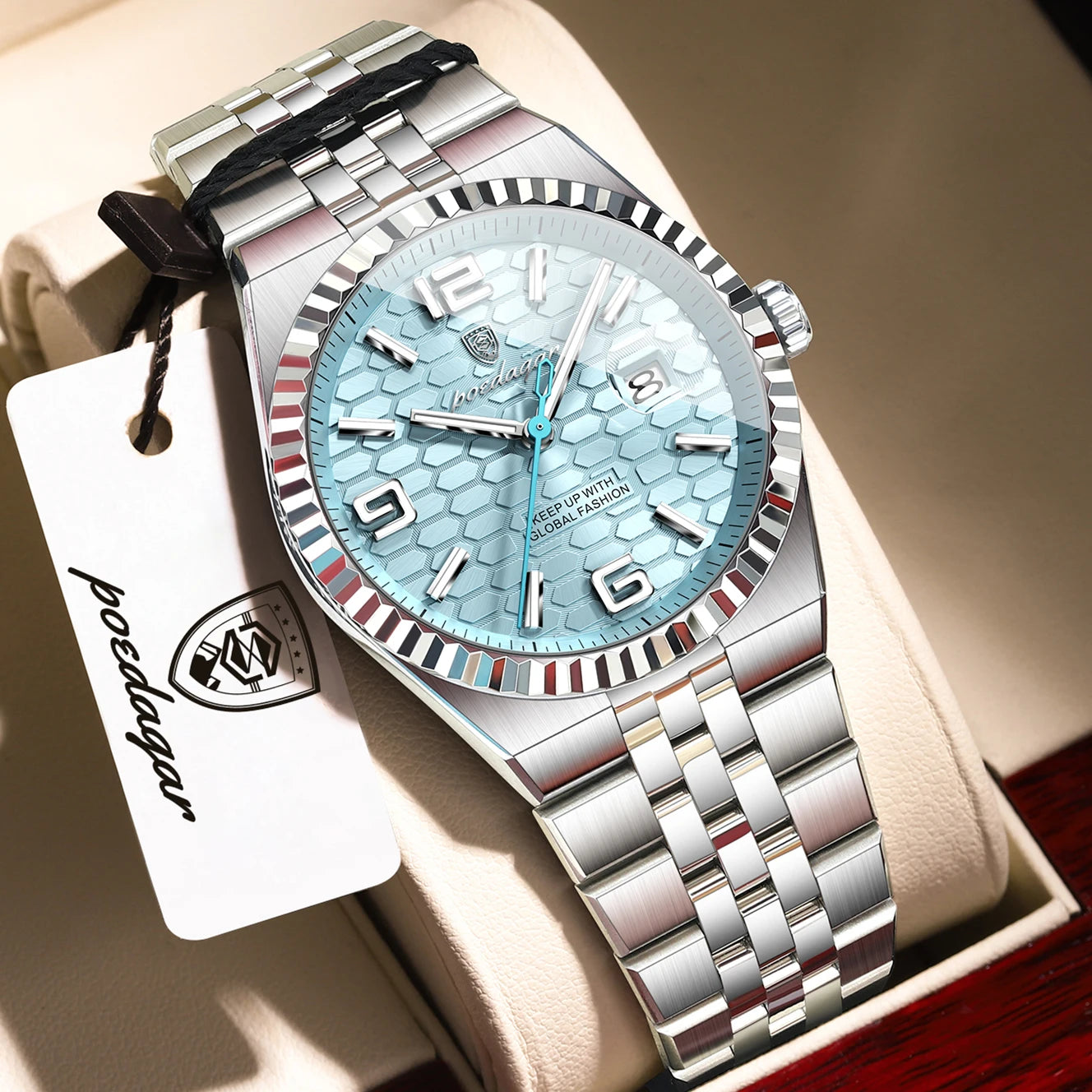 POEDAGAR 839 Men's Luxury Quartz Watch | Luminous & Waterproof