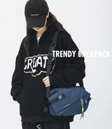 Unisex Nylon Panelled Crossbody Chest Pack