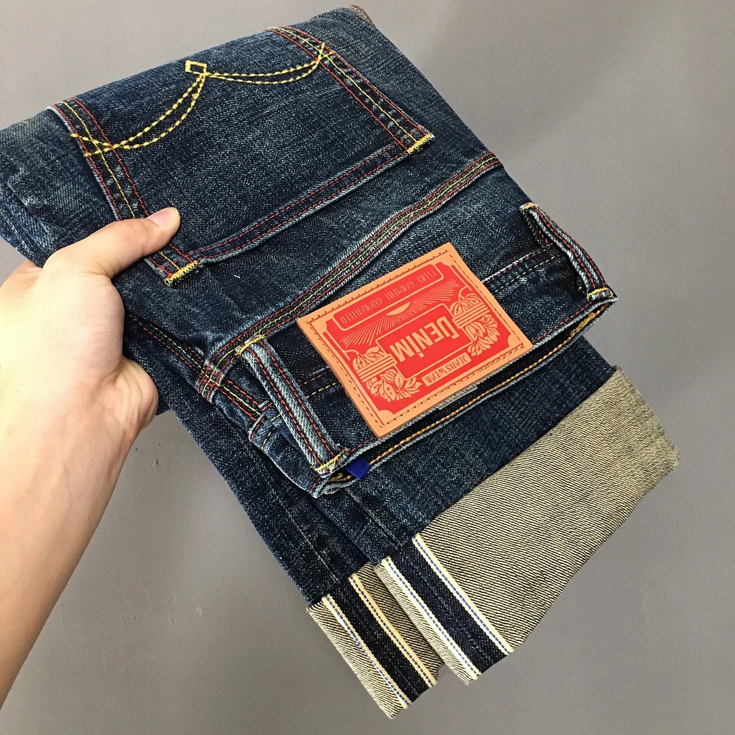 Men's Vintage Cotton Selvedge Denim Jeans – Loose Straight Fit