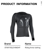 Summer Men Motorcycle Soft Armor Jacket CE Level 2 Moto Body Armor Clothing Male Motocross Protection Riding Protective Gear
