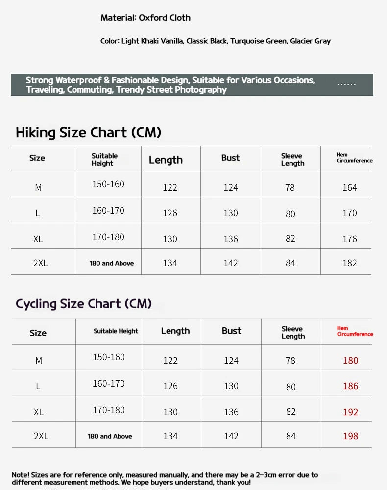 All-Weather Full-Body Poncho for Cycling & Hiking