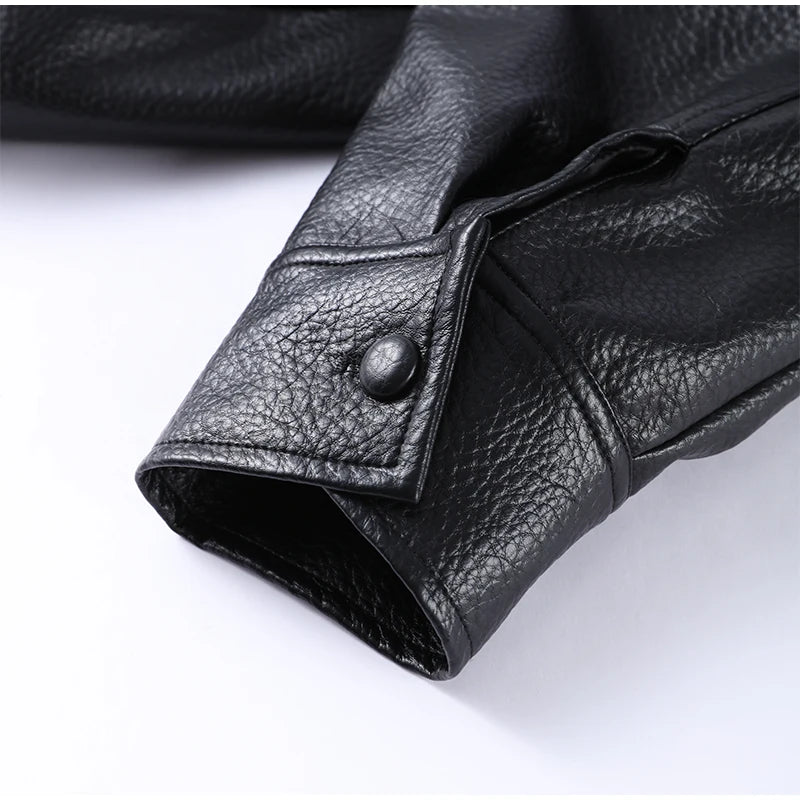 Chic Stand Collar Leather Jacket