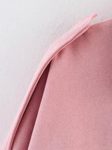 Women's Suede Bomber Jacket – Elegant Oversized Coat