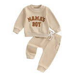 Baby Boy 2-Piece Fall/Winter Outfit | Letter Print Crewneck Sweatshirt & Joggers (0-3Y)