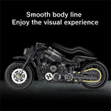 Technical MOC Construction Bricks Motorcycle Model Creative Building Kit Assembly Toys Educational Gift for Children Boys Girls