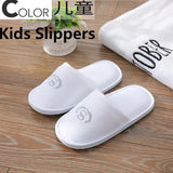 4Pairs/Lot Men Women Kids Disposable Hotel Guest Slippers Cotton Slides Home Travel SPA Slipper Hospitality Cheap Footwear
