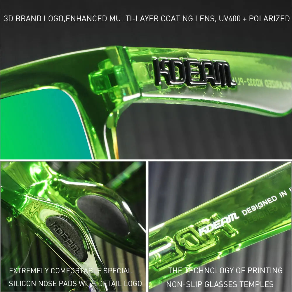 KDEAM Large Size Men's Sunglasses Polarized Photochromic Night Vision Goggles Oversized Sun Glasses With 154mm Width KD332 PLUS
