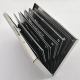 Fashion Aluminum Anti Magnetic Card Holder Women Men Metal Credit Card Business Card Holders Organizer Purse Wallet