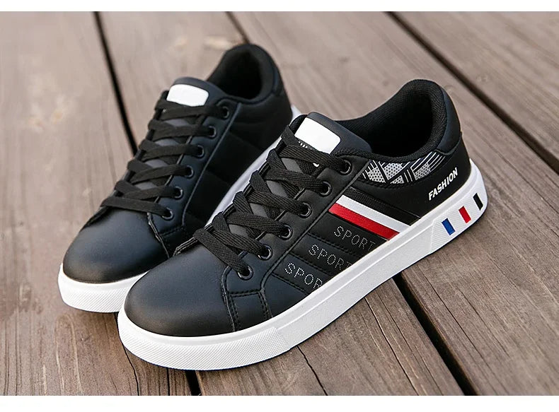 2026 Mens Casual Sneakers New Fashion Lace-up White Shoes Student Comfort Sports Plus Size Vulcanized Shoes Zapatillas De Hombre