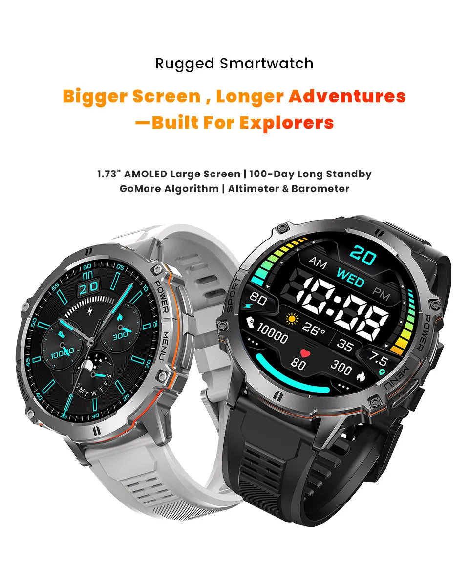 2026 Military Tank X3 Smart Watch | 1000mAh | AMOLED