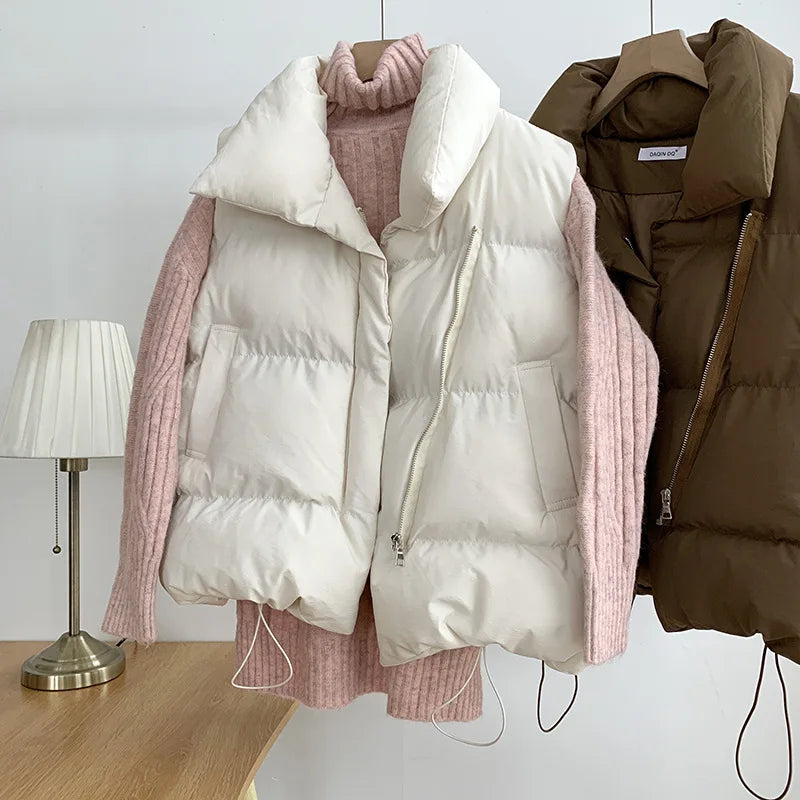 Quilted Cropped Puffer Vest