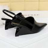 Designer Wedge Heel Sandals – Pointed Toe Women's Pumps