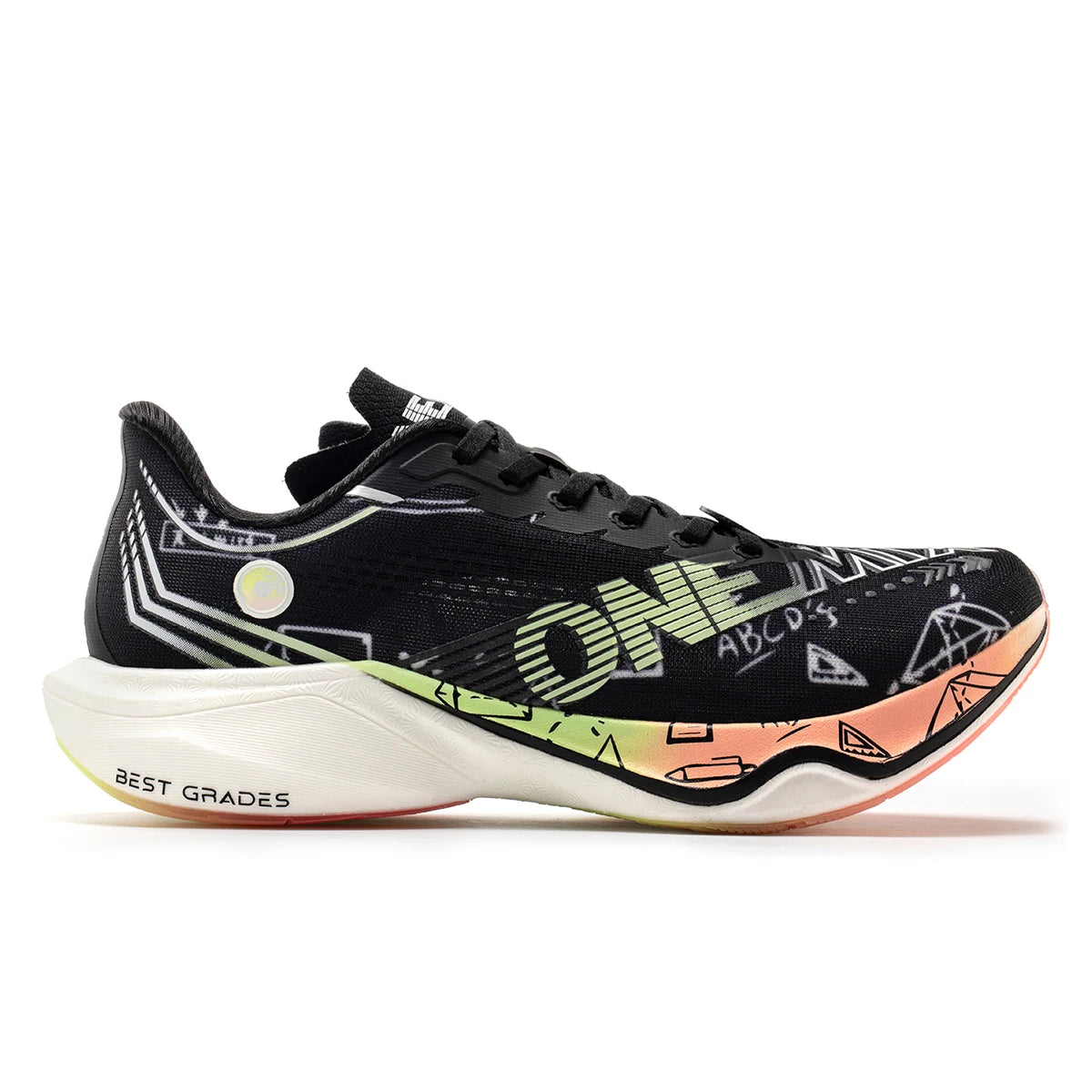 ONEMIX Nylon Carbon Plate Racing Running Training Shoes Men Full-length Shock Absorption Sports Carbon Plate Walking Sneakers
