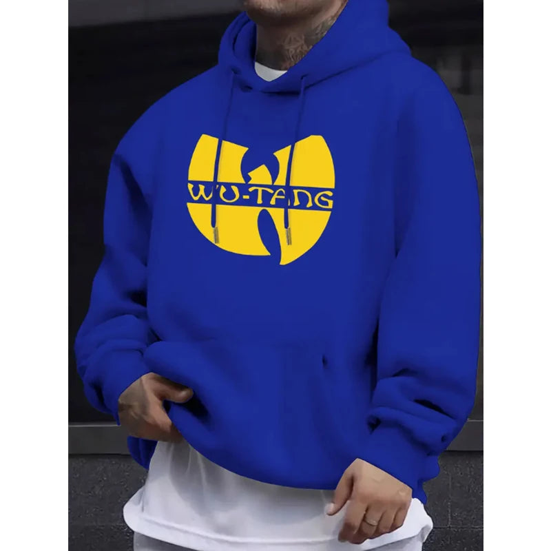 90s Hip Hop Print Fleece Pullover Hoodie