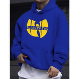 90s Hip Hop Print Fleece Pullover Hoodie