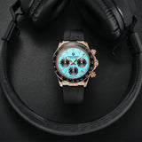PAGANI DESIGN 40MM V2 Sky Blue Dial Classics Men Quartz Watches Sapphire Retro Chronograph Stainless Steel Waterproof Watch Men