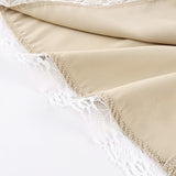 Linad Lace Satin Mini Skirt – Drawstring High Waist